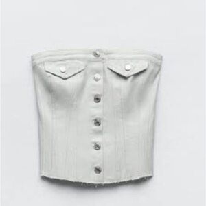 NWOT Zara Denim Tube Top